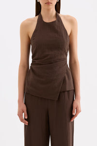 Juno Halter Top - Chocolate