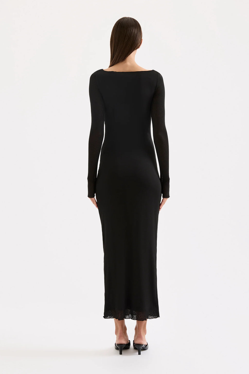 Dalton Mesh Maxi Dress - Black