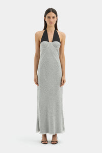 Lisander Halter Midi Dress - Polka Dot Bianca