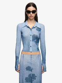 Musa L/S Top - Denim Floral