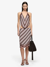 Evely Midi Skirt - Geo Scarf Print