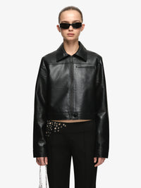 Saphira Cropped Jacket - Black