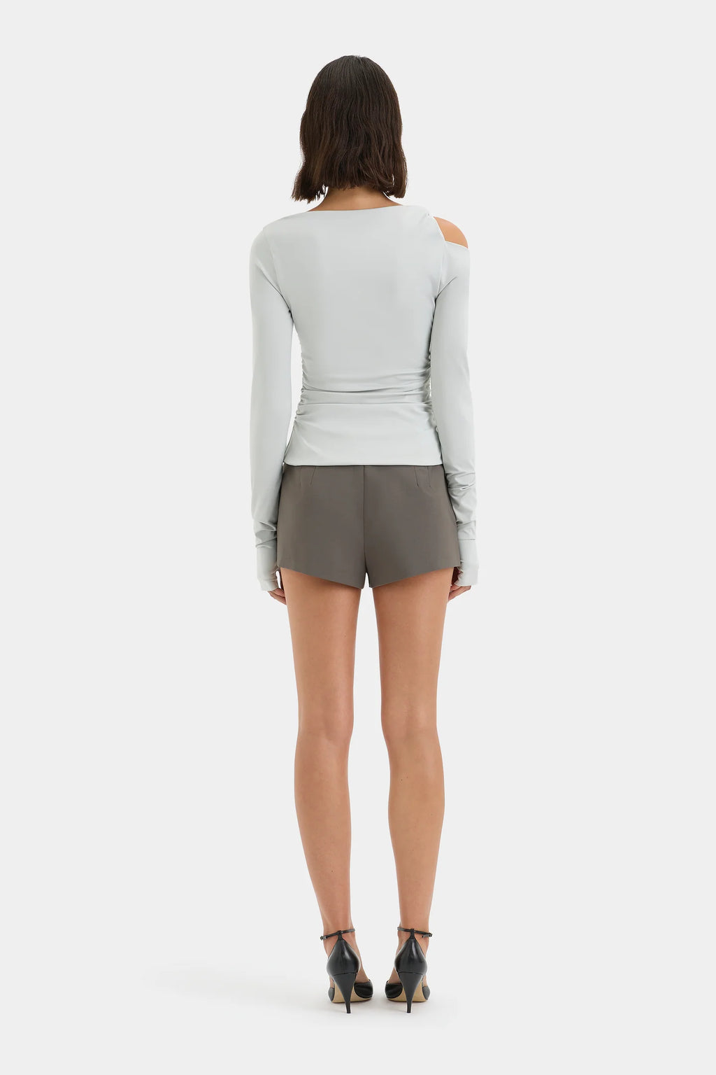 Elm Long Sleeve Top - Grey Blue