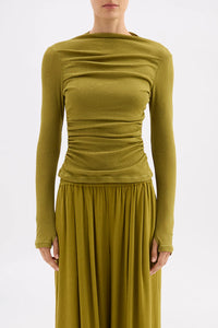 Calista Mesh LS Top - Avocado