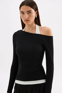Geri LS Top - B&W Splice