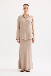 Nikkia Cupro Shirt - Mink