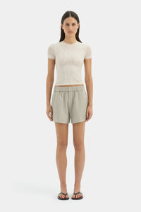 Leone Gathered Short - Natural
