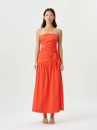 Rene Tie Dress - Poppy