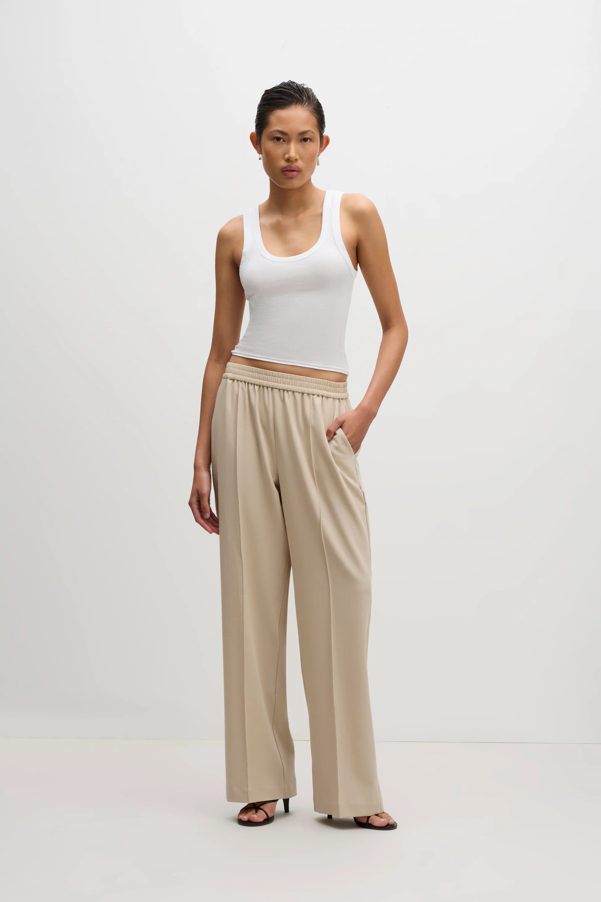 Eryn Tailored Pant - Stone
