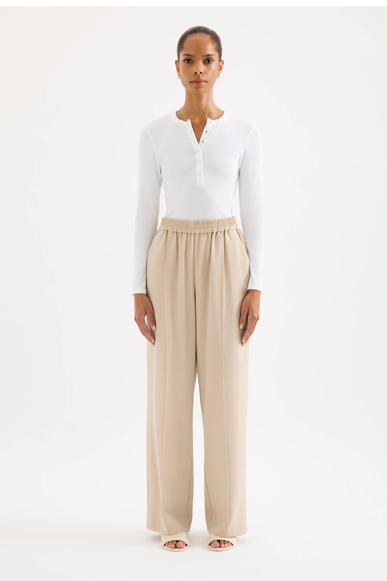 Eryn Tailored Pant - Stone