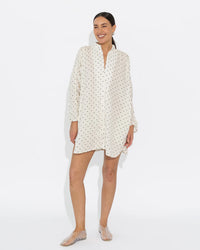 Sedona LS Shirt Dress - Vanilla/Black