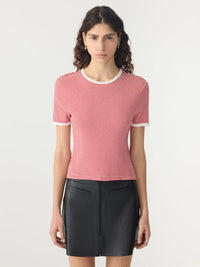 Stripe Rib Baby T-Shirt - Red/White