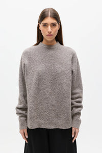 Stella Crew Neck - Beige Grey