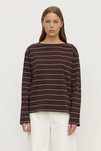 Scout Long Sleeve Tee - Ganache/Cream Stripe