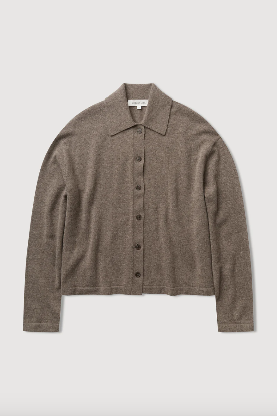 Wool Cashmere Knit Cardigan - Sable