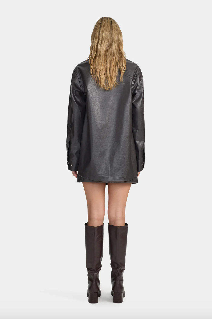Marshall PU Shacket - Graphite