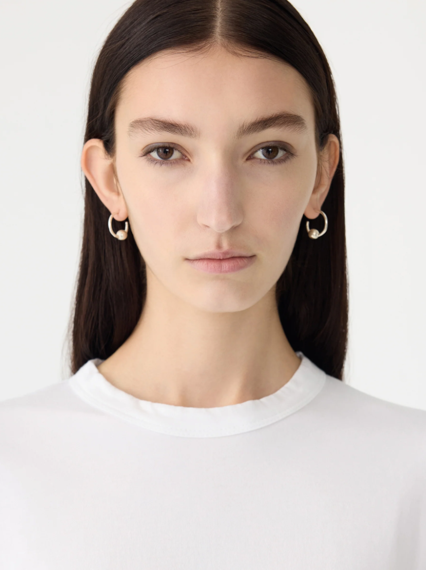 Midweight Boxy Htg L/S T.Shirt - White