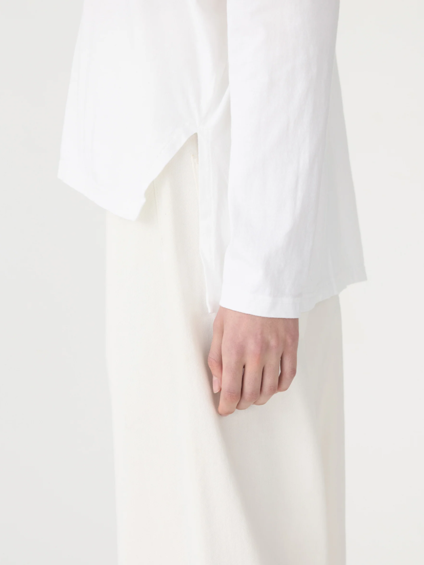 Midweight Boxy Htg L/S T.Shirt - White