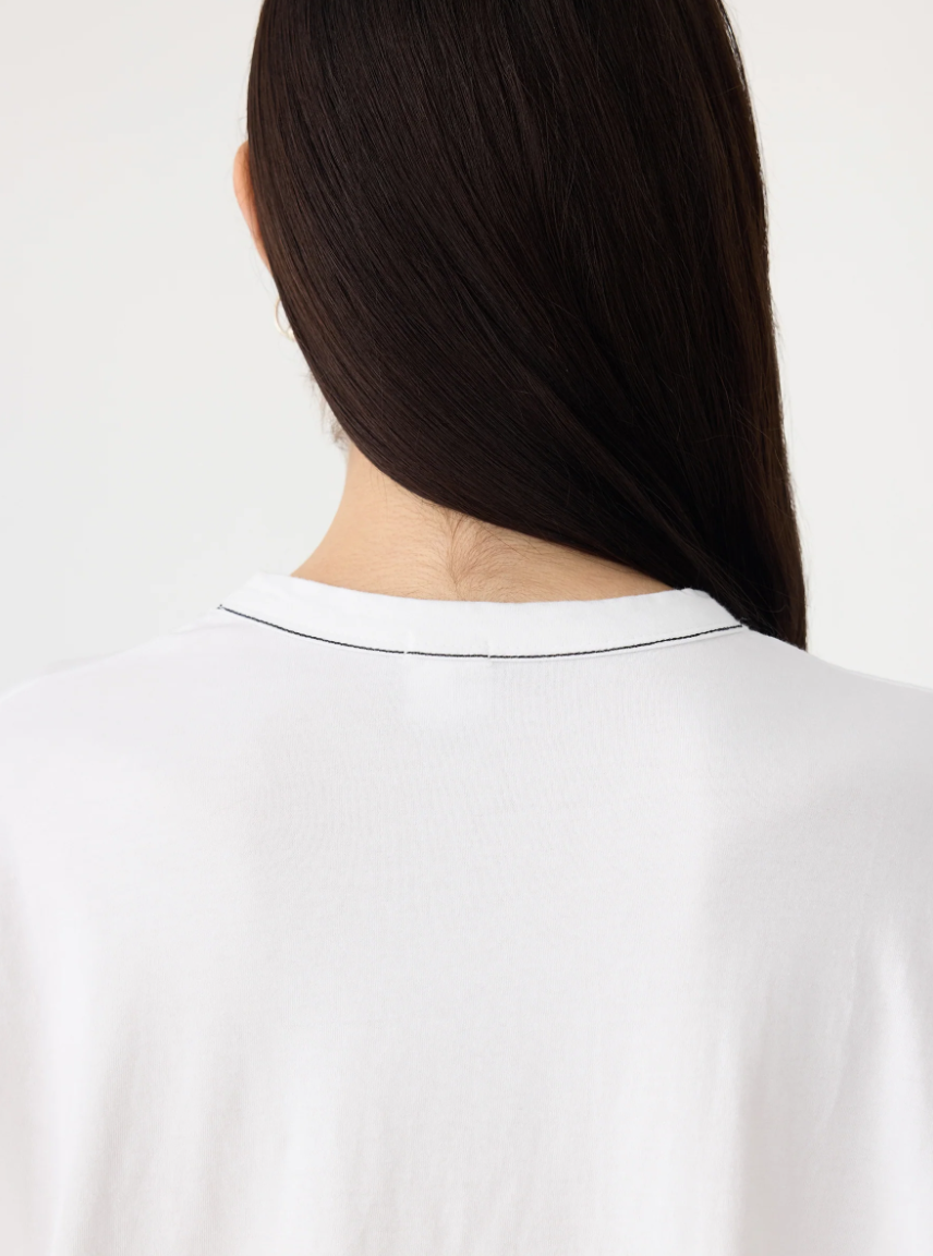 Midweight Boxy Htg L/S T.Shirt - White