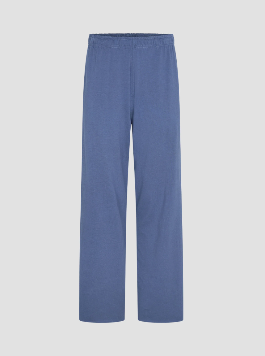 Wide Leg Double Jersey Pant - Midnight Blue