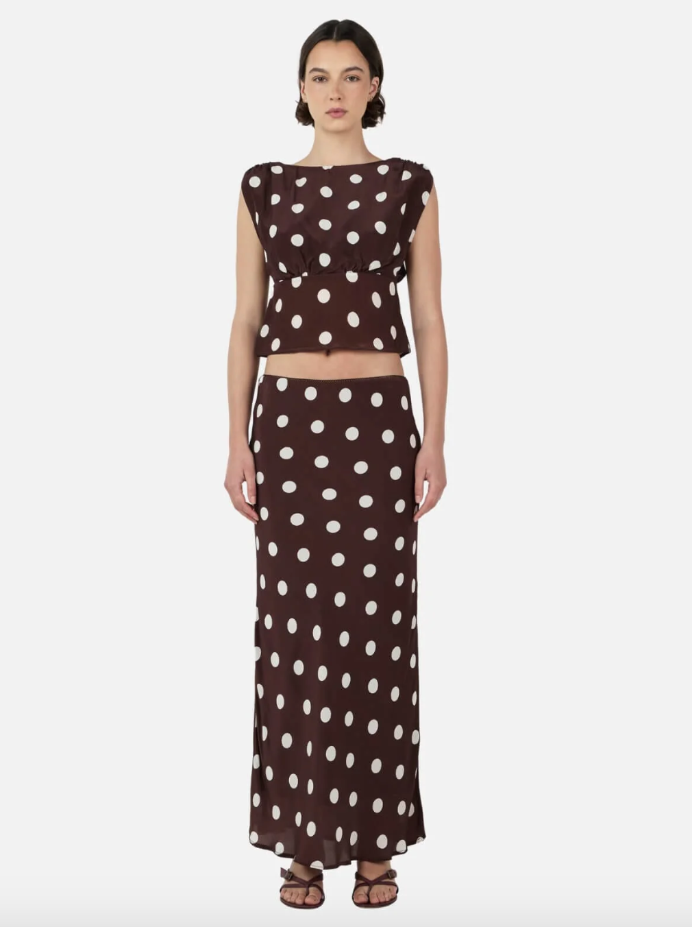 Marli Slip Skirt - Pinot Polka