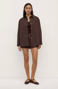Marigold Poplin Long Sleeve Shirt - Ganache