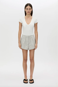 Orion V Neck Bodysuit - Soft White