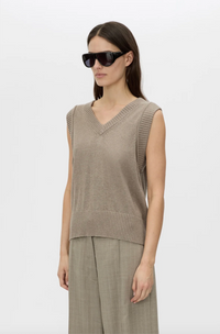 Tori Knit Vest Top - Oat