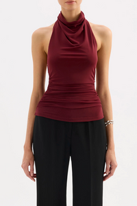 Abru Halter Top - Cherry