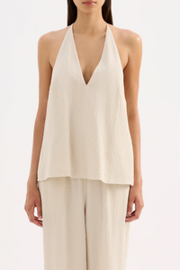 Palma Halter Top - Cream