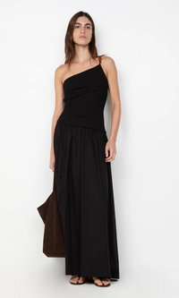 Sabrine Asym Maxi Dress - Black