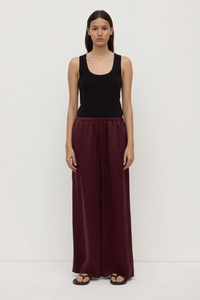 Pippa Silk Pant - Merlot