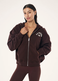 Established Zip Thru Hoodie - Mahogany