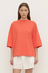 Max Cotton Oversized Tee - Dahlia