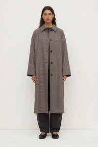 Solana Wool Coat - Brown/Black Check