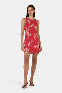 Tori Mini Dress - Fire Bloom