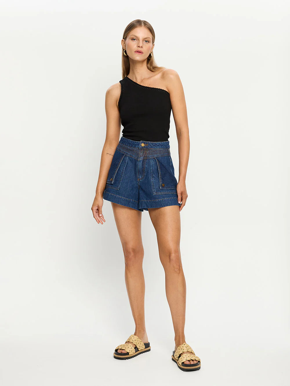 Celine Denim Short - Indigo Blue