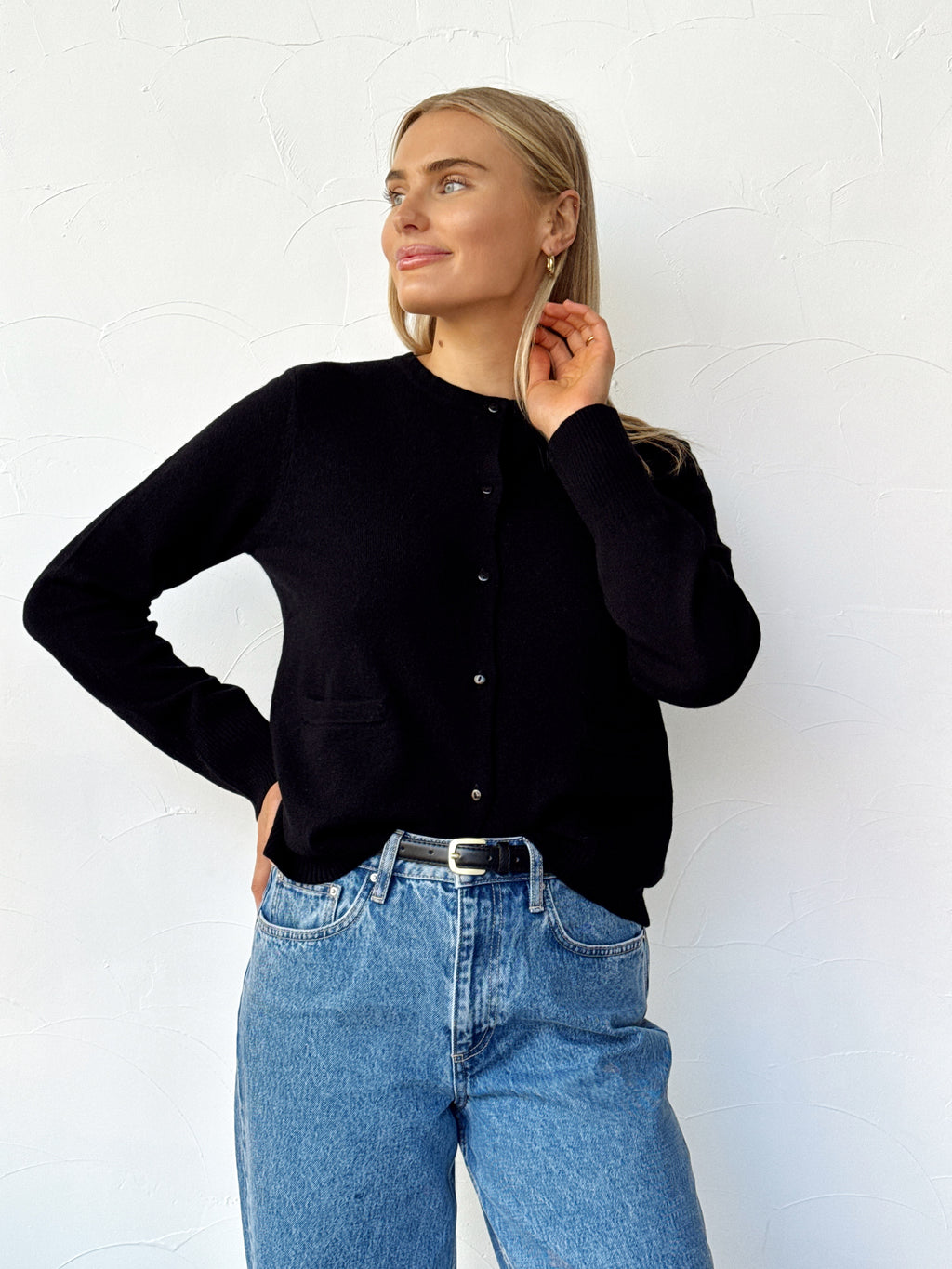 Dolly Cashmere Cardigan - Black