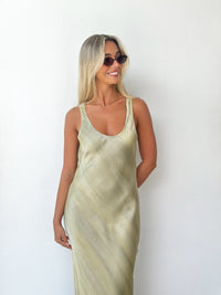 Adette Maxi Dress - Light Moss
