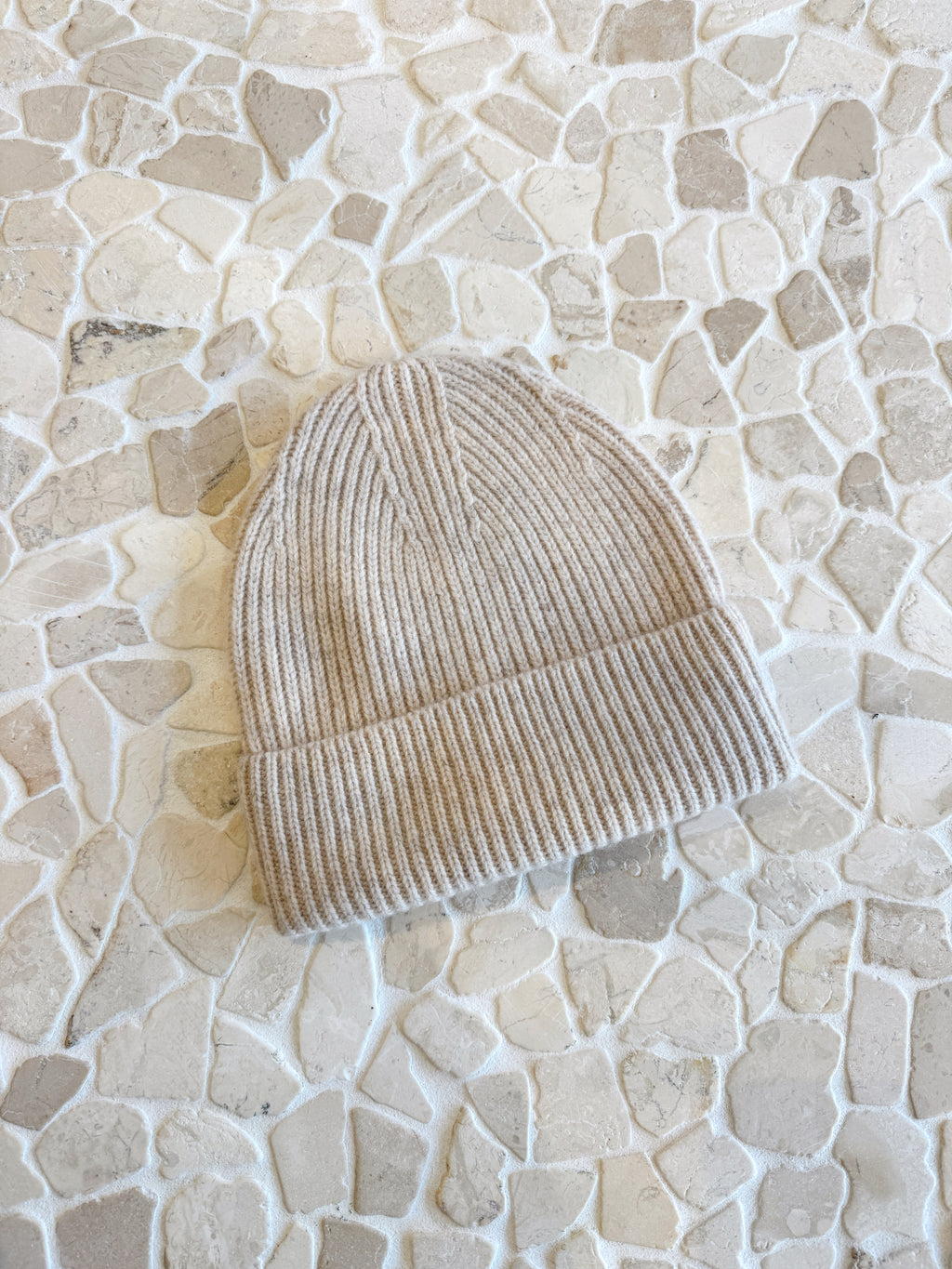 Merino Wool Beanie - Oat Marle
