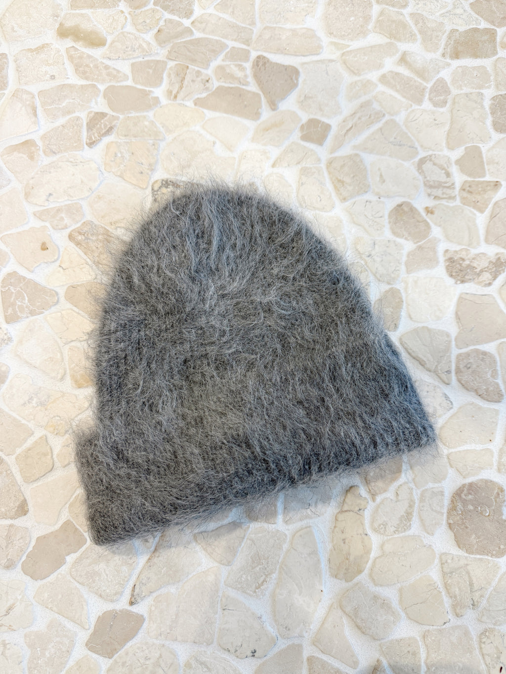 Mohair Beanie - Grey