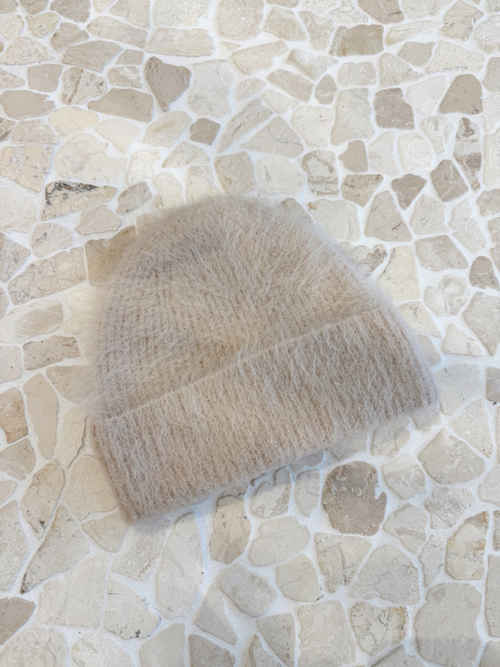 Mohair Beanie - Beige