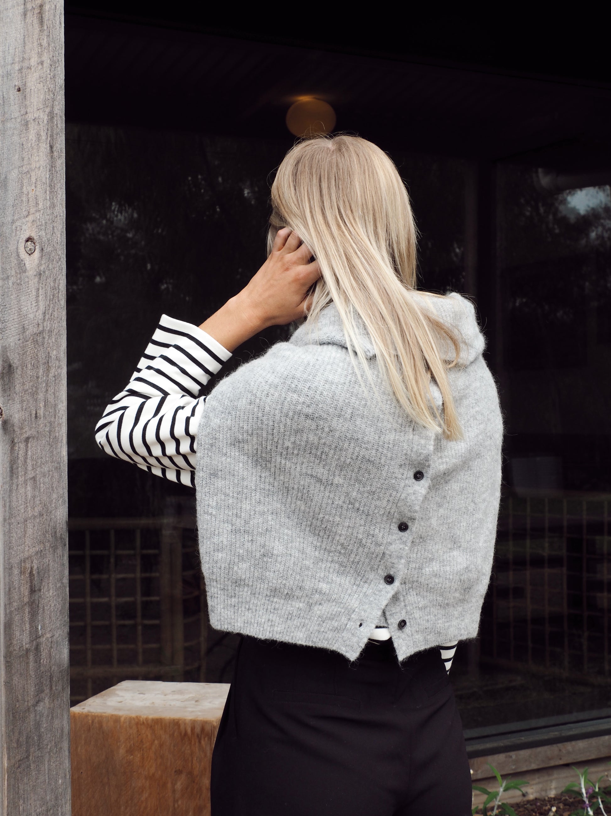 Finley Alpaca Cardigan - Grey Marle