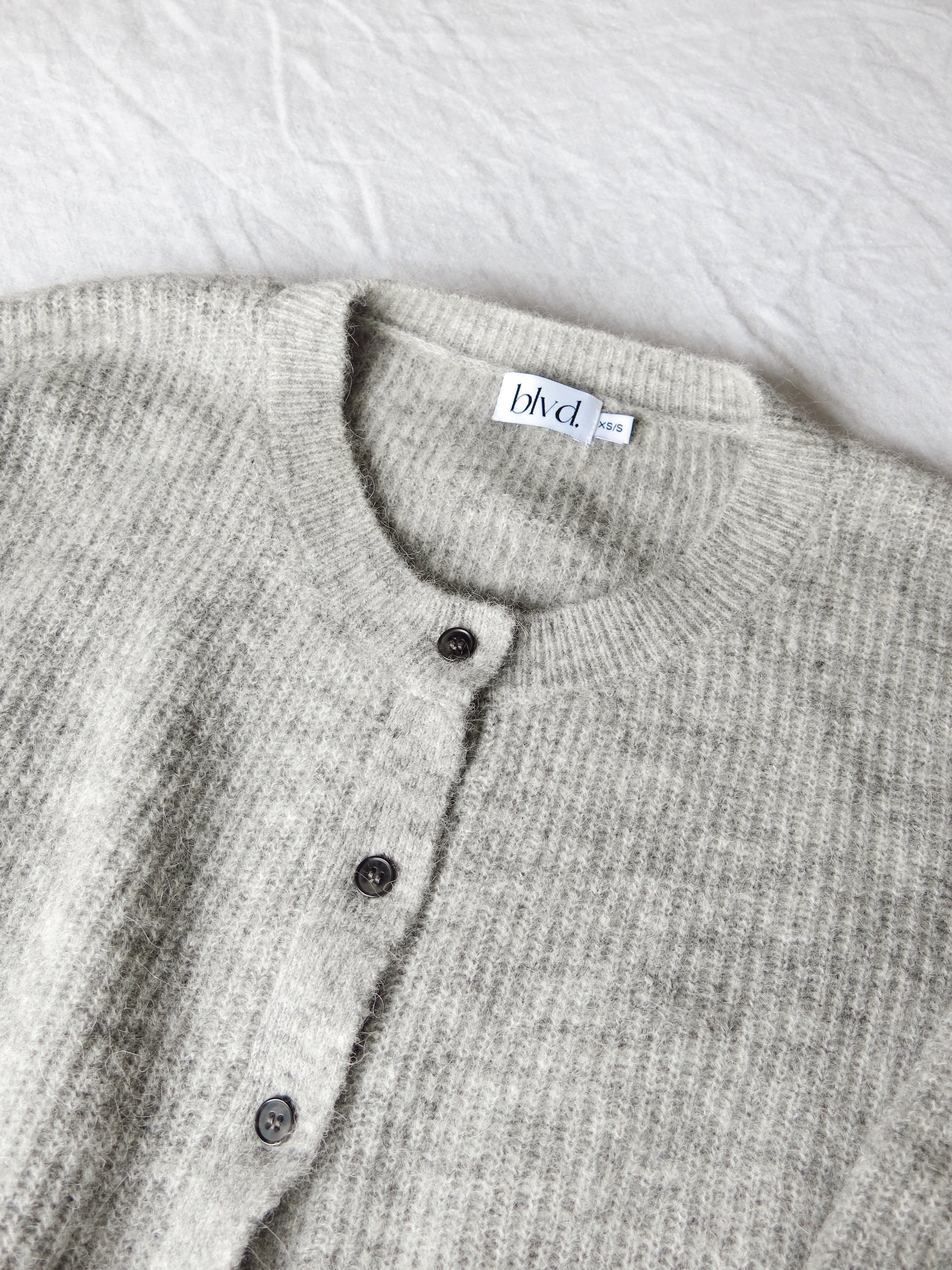 Finley Alpaca Cardigan - Grey Marle