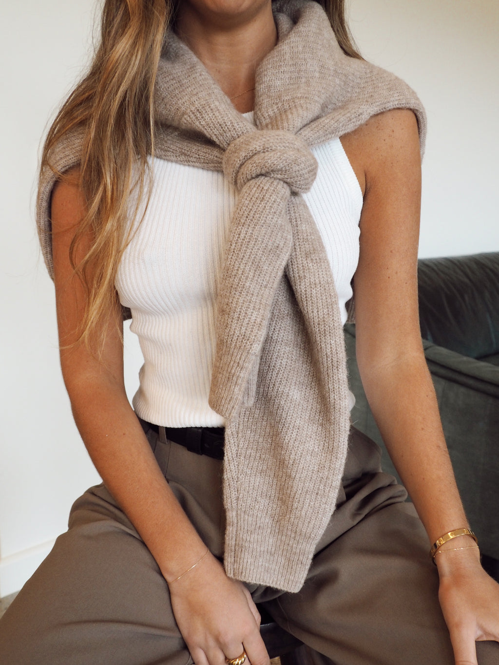 Finley Alpaca Cardigan - Choc Marle