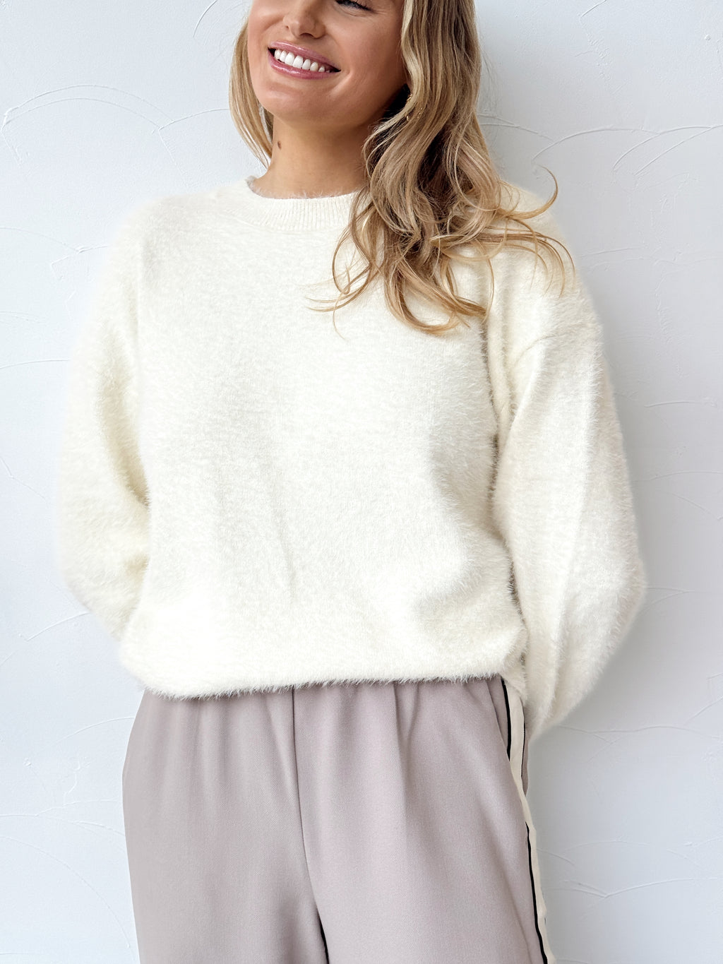 Angelina Knit Jumper - White
