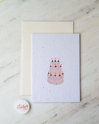 Tiered Vintage Cake Card
