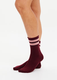 Mendoza Crew Sock - Bordeaux
