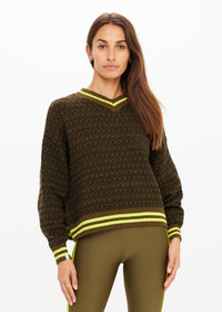 Castilla Clementine Knit Crew - Olive