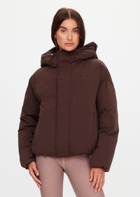 Mercer Hooded Puffer Jacket - Cocoa